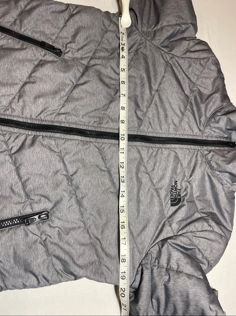 The North Face Women's Light Silver Quilted Puffer Jacket